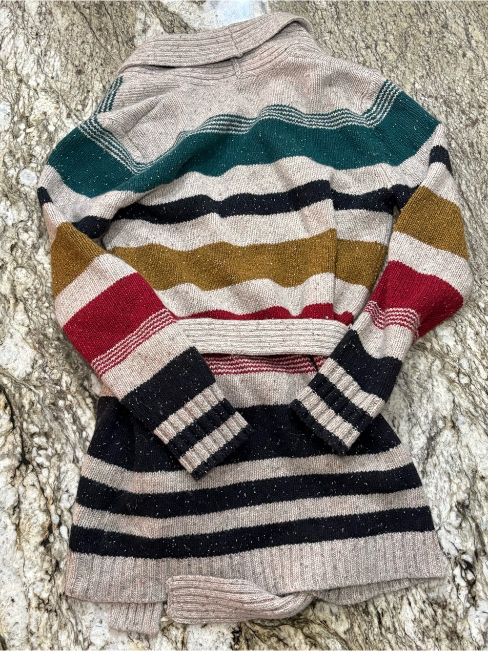 Pendleton Camp Stripe Lambswool Blend Wrap Cardigan - Picture 5 of 5
